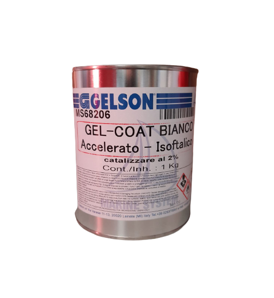GELSON Gelcoat Catalizzato, Bianco - 1kg.